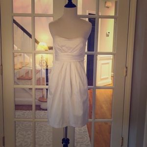 White Cocktail Dress-Tube Mini